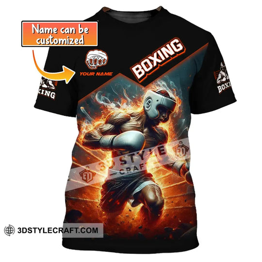 Man Shirt, Boxing Shirt, Custom Name T-Shirt, Boxing Man Shirt, Gift for Boxing Lover style option 1