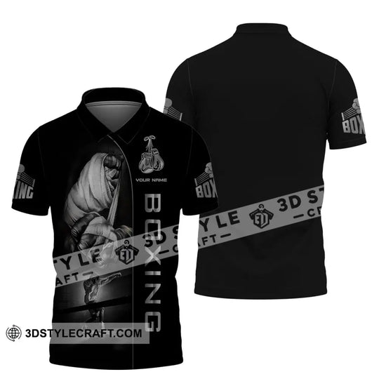 Man Shirt, Boxing Shirt, Custom Name T-Shirt, Boxing Hoodie Polo Shirt, Gift for Boxing Lover style option 4