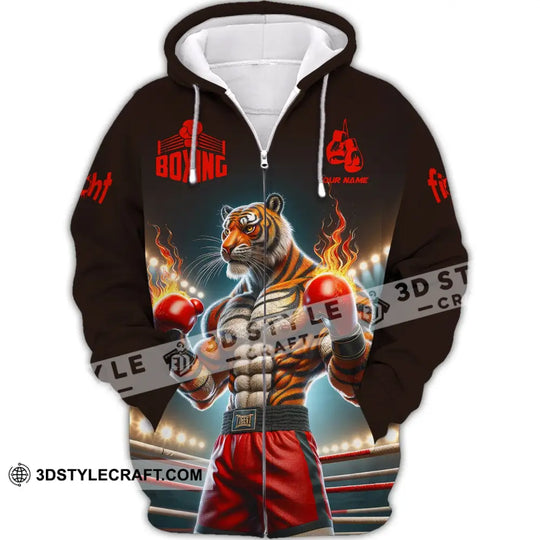 Man Shirt, Boxing Shirt, Custom Name T-Shirt, Boxing Tiger, Gift for Boxing Lover style option 3