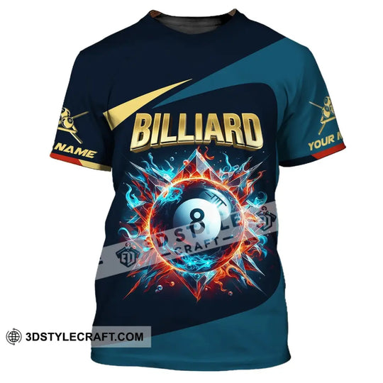 Man Shirt, Custom Billiards Shirt, Billiards T-shirt, Billiards Lover Gift, Shirt For Billiards Players style option 2