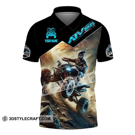 Man Shirt, Custom Name All-Terrain Vehicle ATV Bike Shirt, All-Terrain Vehicle ATV Bike Polo Long Sleeve, All-Terrain Vehicle ATV Bike Gift style option 4