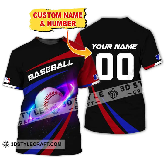 Man Shirt, Custom Name and Number Baseball T-Shirt, Gift for Baseball Player style option 1