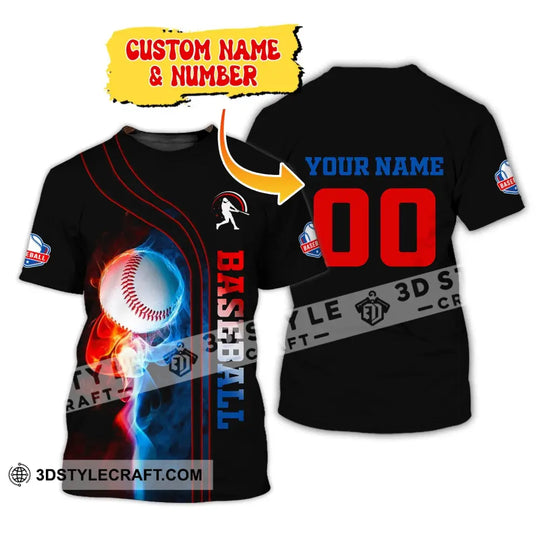 Man Shirt, Custom Name and Number Baseball T-Shirt, Gift for Baseball Player style option 1