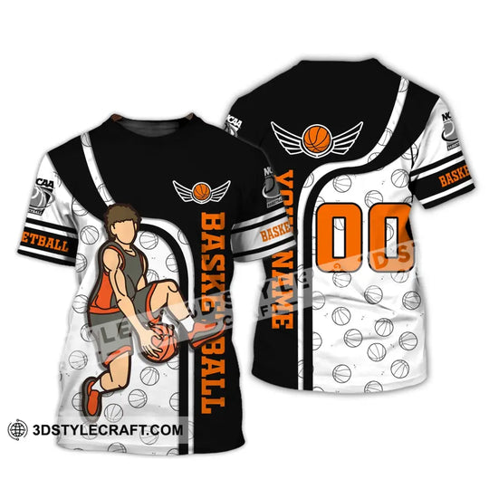 Man Shirt, Custom Name and Number Basketball T-Shirt, NCAA Basketball, Gift for Basketball Player style option 2