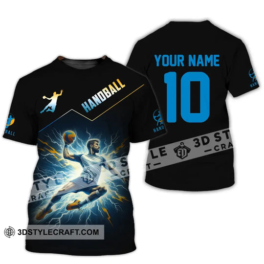 Man Shirt, Custom Name and Number Handball Shirt, Handball Player Shirt, Handball Hoodie Shirt Polo Long Sleeve Shirt style option 2