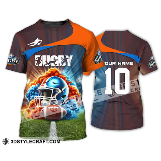 Man Shirt, Custom Name and Number Rugby Football T-Shirt, Rugby Hoodie Long Sleeve Shirt , Gift for Rugby Lovers style option 2