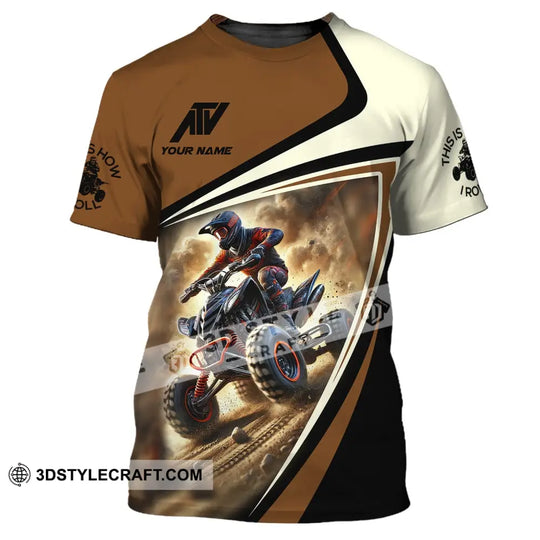 Man Shirt, Custom Name ATV Shirt,  All Terrain Vehicle Hoodie Shirt Polo Long Sleeve Shirt style option 2