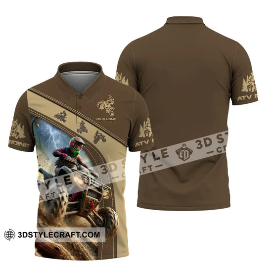 Man Shirt, Custom Name ATV Riding Shirt, ATV Riding Gift, ATV Riding Polo Shirt Long Sleeve Hoodie style option 3
