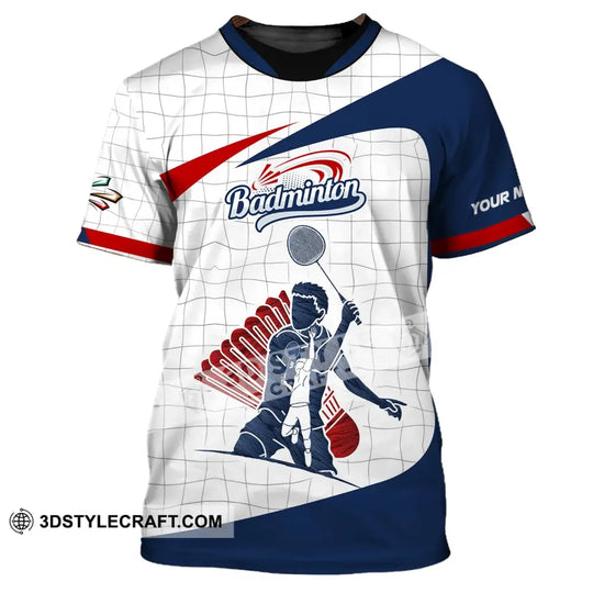 Man Shirt, Custom Name Badminton T-Shirt, Badminton Shirt, Gift For Badminton Players style option 2