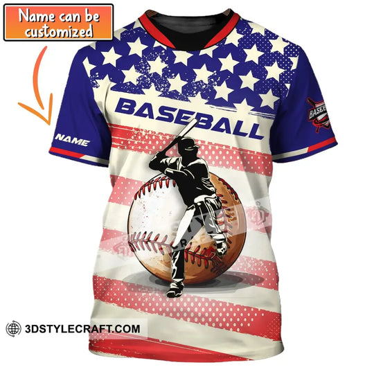 Man Shirt, Custom Name Baseball T-shirt, Baseball Shirt, Gift for Baseball Player style option 1