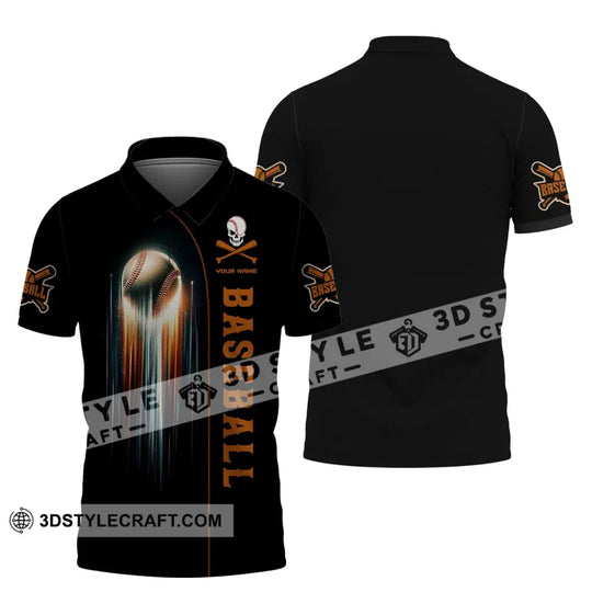 Man Shirt, Custom Name Baseball Shirt, Baseball Team T-Shirt, Baseball Skull, Gift for Baseball Players style option 4