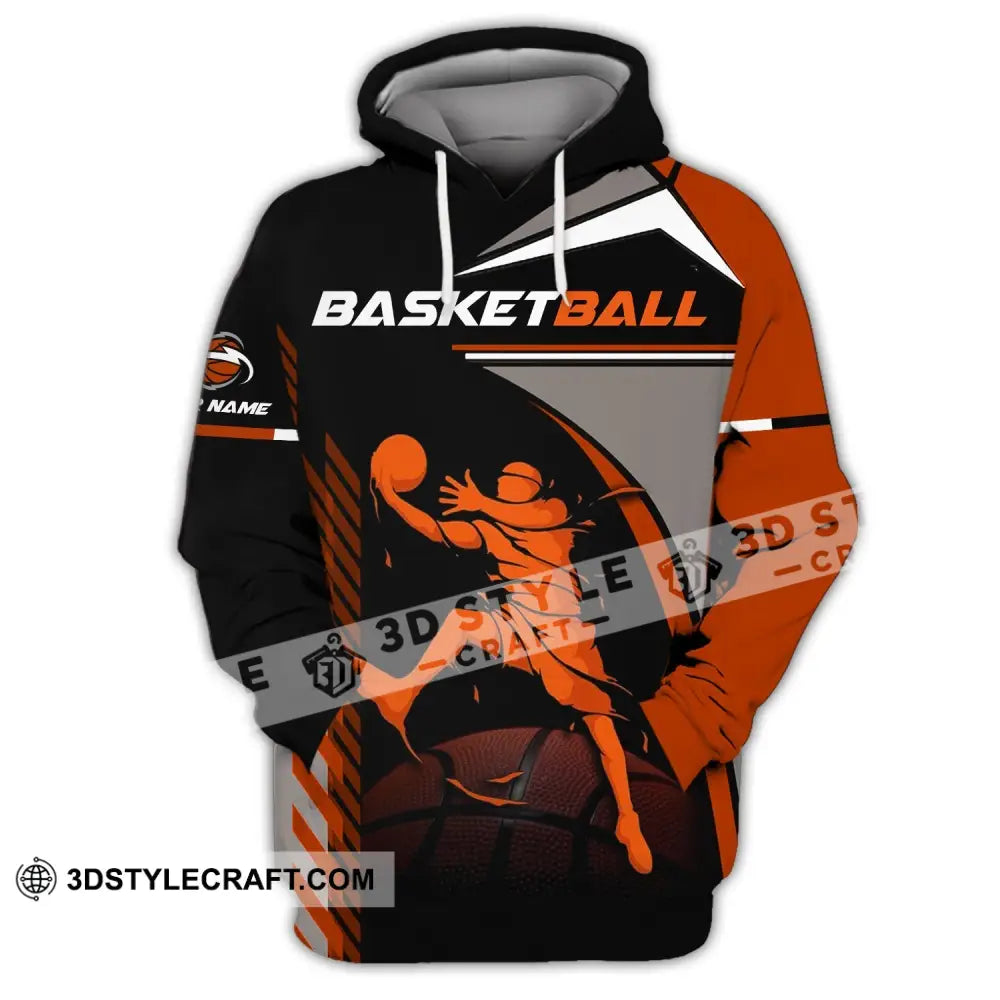 Man Shirt Custom Name Basketball T-Shirt Gift For Player Hoodie / S