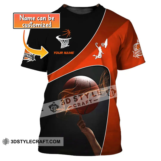 Man Shirt, Custom Name Basketball T-Shirt, Basketball Player Shirt, Gift for Basketball Lover style option 1