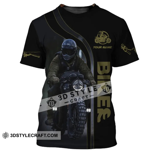 Man Shirt, Custom Name Biker Shirt, T-Shirt for Bikers, Bike Love Clothing style option 2