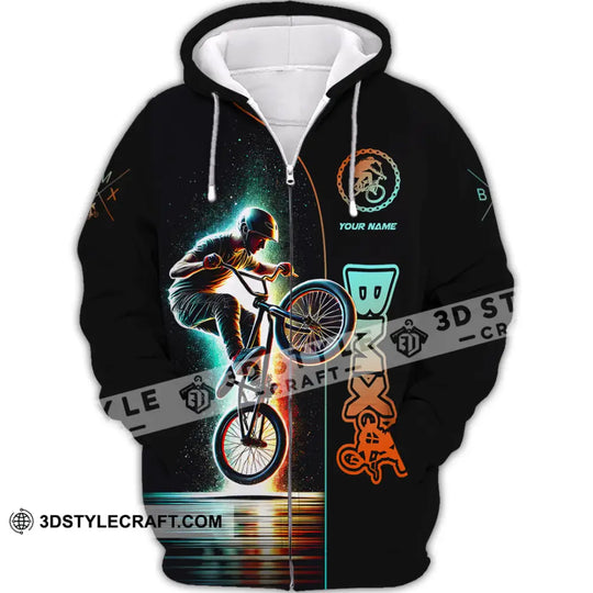 Man Shirt, Custom Name BMX Shirt, BMX Bike Gift, BMX Bike Polo Shirt Hoodie Long Sleeve style option 4