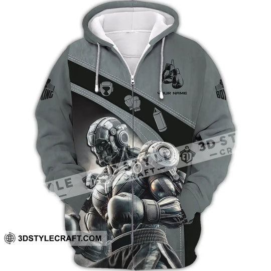 Man Shirt, Custom Name Boxing Shirt, Boxing Hoodie Shirt Polo Long Sleeve, Gift for Boxing Lovers style option 3
