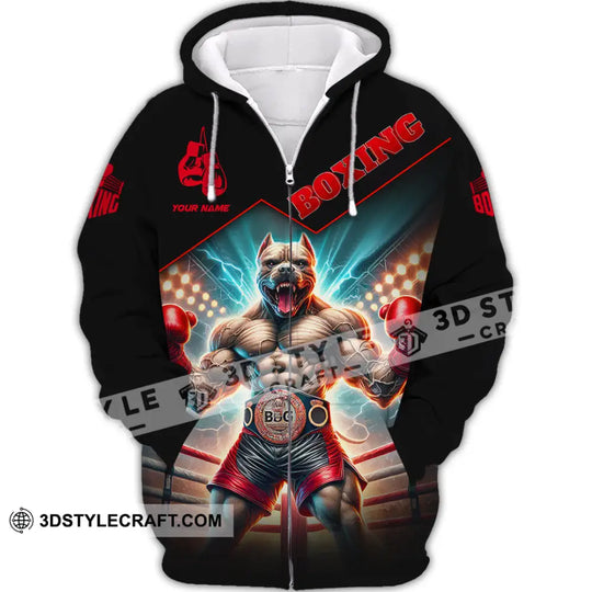Man Shirt, Custom Name Boxing Shirt, Boxing Hoodie Shirt Polo Long Sleeve, Gift for Boxing Lovers style option 3