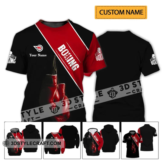 Man Shirt - Custom Name Shirt - Boxing Lover Shirt style option 2