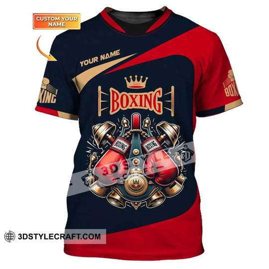 Man Shirt, Custom Name Boxing Shirt, Boxing Polo Long Sleeve, Gift for Boxing Lover style option 1