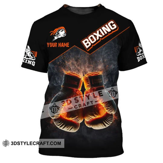 Man Shirt, Custom Name Boxing Shirt, Boxing Polo Long Sleeve, Gift Boxing Players style option 4