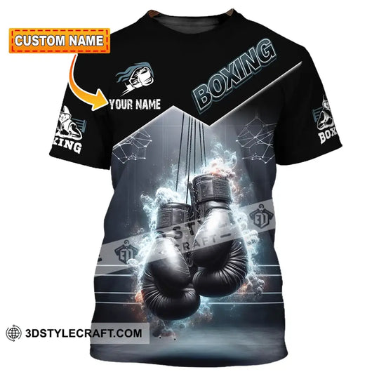 Man Shirt, Custom Name Boxing Shirt, Boxing Polo Long Sleeve, Boxing Gift style option 1