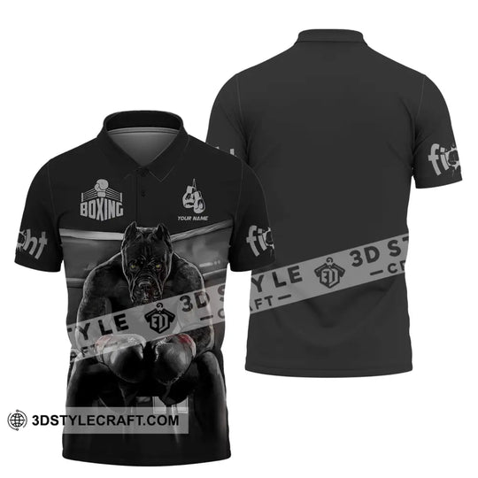 Man Shirt, Custom Name Boxing T-Shirt, Boxing Hoodie Polo Shirt, Gift for Boxing Lover style option 4