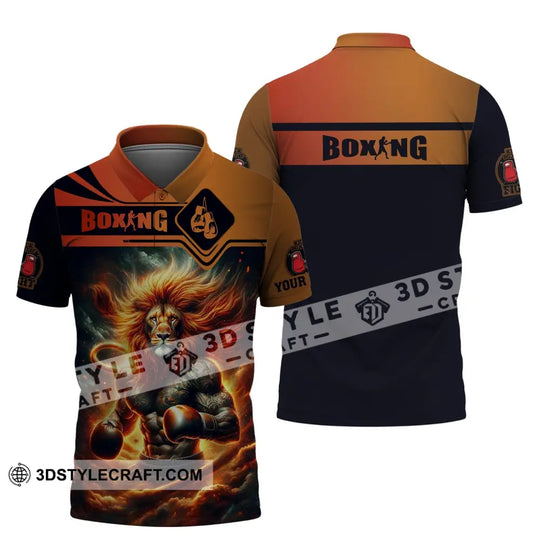 Man Shirt, Custom Name Boxing T-Shirt, Boxing Hoodie Polo Shirt, Gift for Boxing Lover style option 4