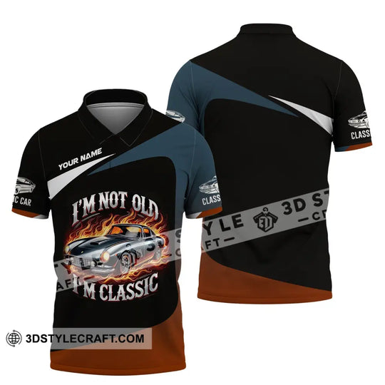 Man Shirt, Custom Name Classic Car Shirt, Classic Car Lover T-Shirt style option 4