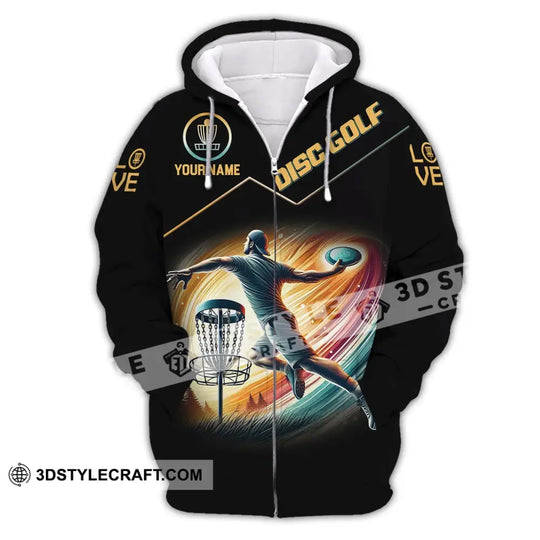 Man Shirt, Custom Name Disc Golf Shirt, Disc Golf T-Shirt Hoodie Long Sleeve Shirt style option 3