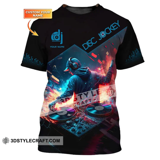 Man Shirt, Custom Name Disc Jockey T-Shirt, Music Lover Shirt, Gift For DJ style option 1