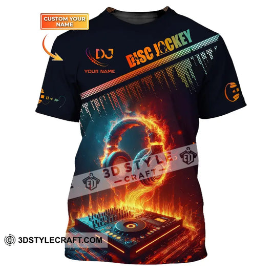 Man Shirt Custom Name Disc Jockey T-Shirt Music Lover Gift For Dj