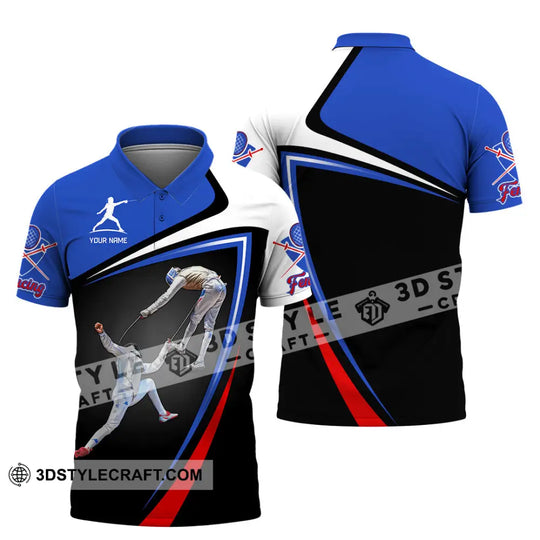 Man Shirt, Custom Name Fencing Shirt, Fencing Sport Tee, Gift for Fencing Lover style option 4