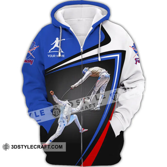 Man Shirt, Custom Name Fencing Shirt, Fencing Sport Tee, Gift for Fencing Lover style option 3