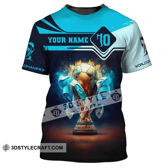 Man Shirt, Custom Name Football Shirt, World Champion, Gift for Football Lover style option 2