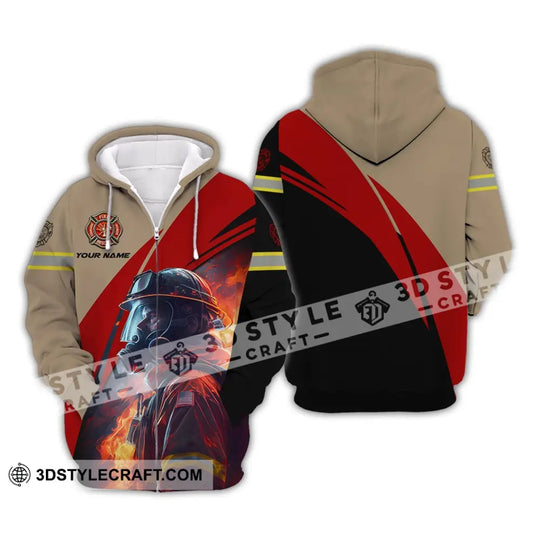 Man Shirt, Custom Name Shirt for Firefighter, Firefighter T-shirt, Firefighter Polo Shirt style option 3