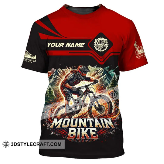 Man Shirt, Custom Name Shirt for Mountain Bike Lover, Mountain Bike Gift, Mountain Bike Hoodie Long Sleeve Shirt style option 2