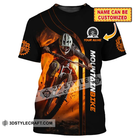 Man Shirt, Custom Name Shirt for Mountain Bike Lover, Mountain Bike Polo Long Sleeve, Mountain Bike Gift style option 1