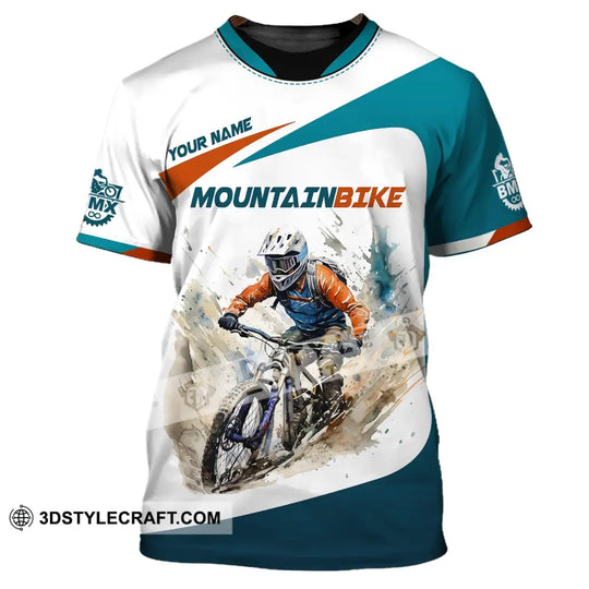 Man Shirt, Custom Name Shirt for Mountain Bike Lover, Mountain Bike Polo Long Sleeve, Mountain Bike Gift style option 2