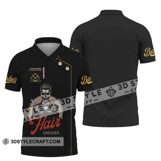 Man Shirt, Custom Name Hairdresser Shirt, Hairstylist Apparel, T-Shirt For Barber Shop style option 4
