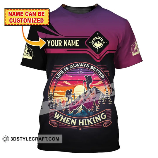 Man Shirt, Custom Name Hiking Shirt, Hiking Polo Long Sleeve, Hiking Gift style option 1