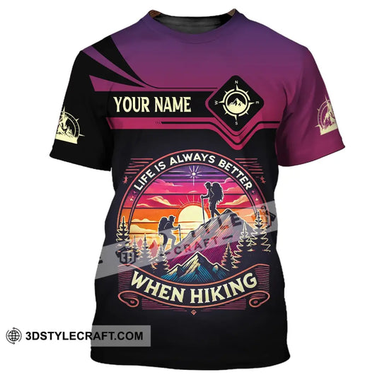 Man Shirt, Custom Name Hiking Shirt, Hiking Polo Long Sleeve, Hiking Gift style option 3