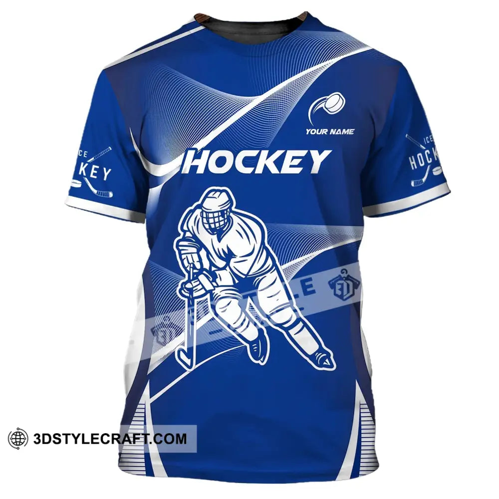 Man Shirt Custom Name Ice Hockey T-Shirt Gift For Player / S
