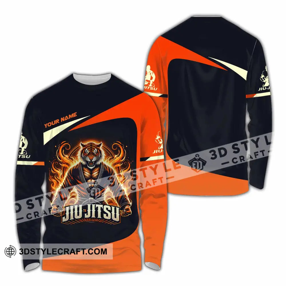 Man Shirt Custom Name Jiujutsu Lover Hoodie Polo Long Sleeve / S T-Shirt