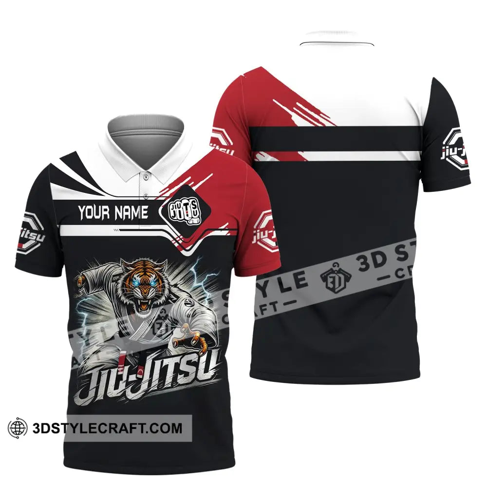 Man Shirt Custom Name Jiujutsu Lover Hoodie Polo Long Sleeve / S T-Shirt