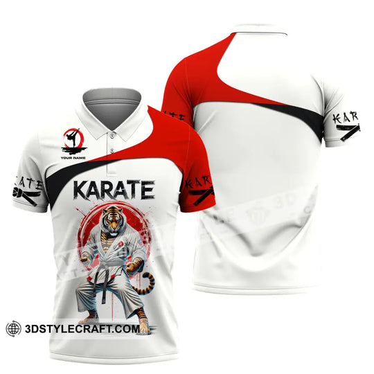 Man Shirt, Custom Name Karate Shirt, Karate Hoodie Shirt Polo Long Sleeve, Gift for Karate Lovers style option 4