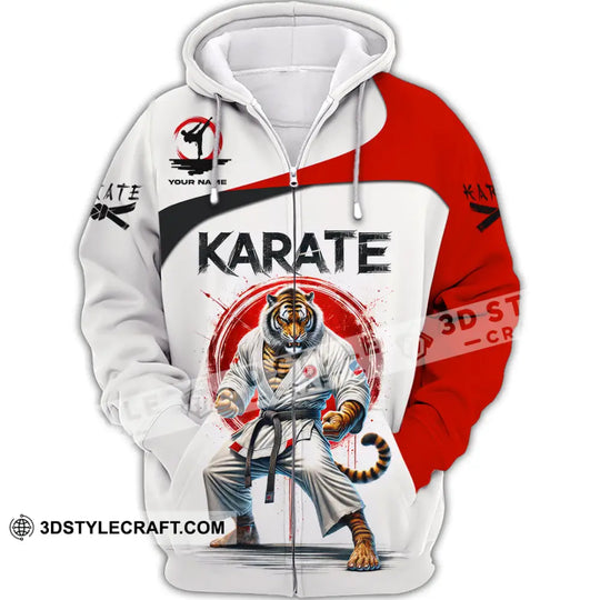 Man Shirt, Custom Name Karate Shirt, Karate Hoodie Shirt Polo Long Sleeve, Gift for Karate Lovers style option 3