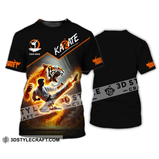Man Shirt, Custom Name Karate Shirt, Karate Lover Polo Long Sleeve Shirt, Karate Gift style option 2