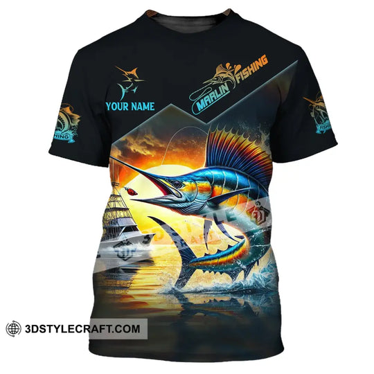 Man Shirt, Custom Name Marlin Fishing Shirt, Fishing Lover Shirt, Fishing Hoodie Shirt Polo Long Sleeve Shirt style option 2