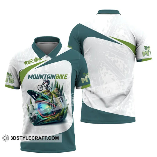 Man Shirt, Custom Name Mountain Bike Shirt, Mountain Bike Lover Gift, Mountain Bike Polo Shirt Long Sleeve Hoodie style option 4