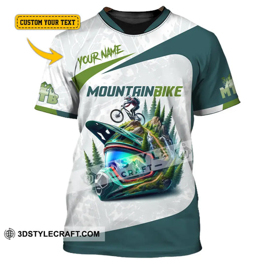 Man Shirt, Custom Name Mountain Bike Shirt, Mountain Bike Lover Gift, Mountain Bike Polo Shirt Long Sleeve Hoodie style option 1